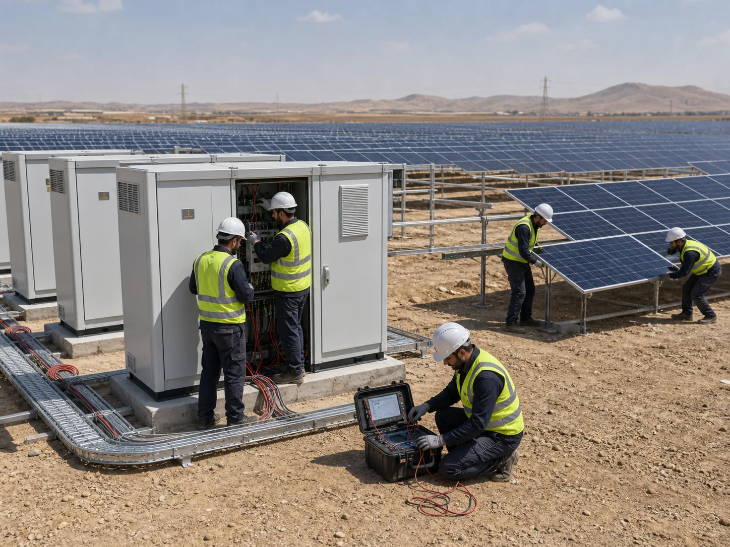 Realistic visualization of EPC construction and commissioning work for the 30 MW Erbil solar project