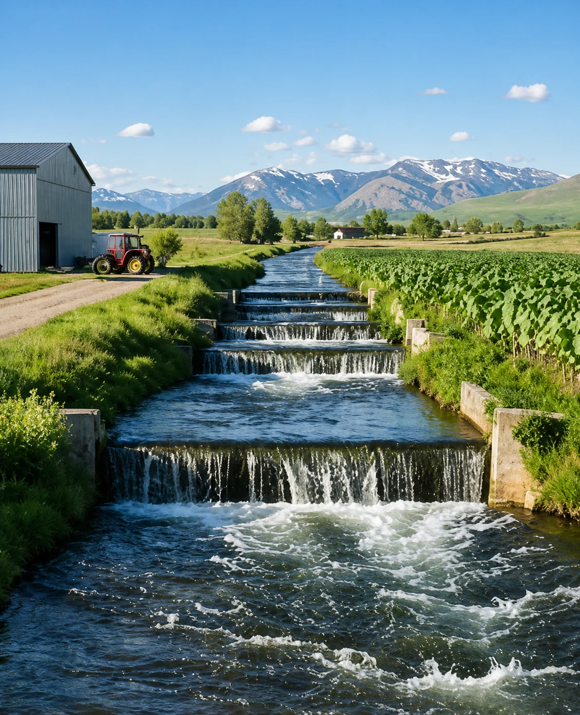 Small hydropower water channel