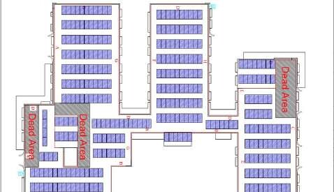 Technical photovoltaic plant layout drawing